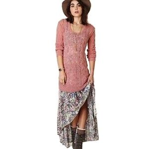 NWT Free People Guava Long Sweater Tunic Dress